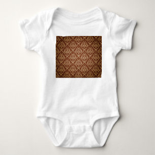 Floral seamless ornamental wallpaper illustration. baby bodysuit