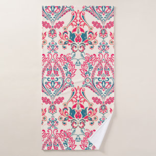 Floral seamless Ornate damask background. vintage Bath Towel