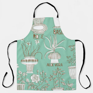 Floral seamless pattern apron