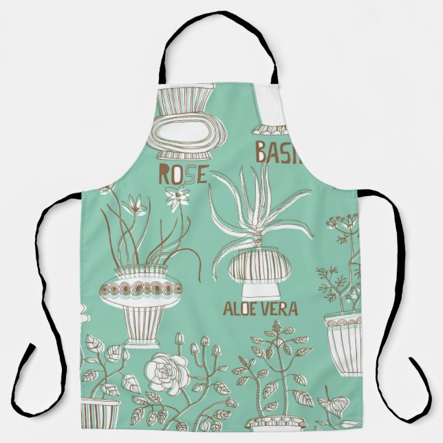 Floral seamless pattern apron (Front)