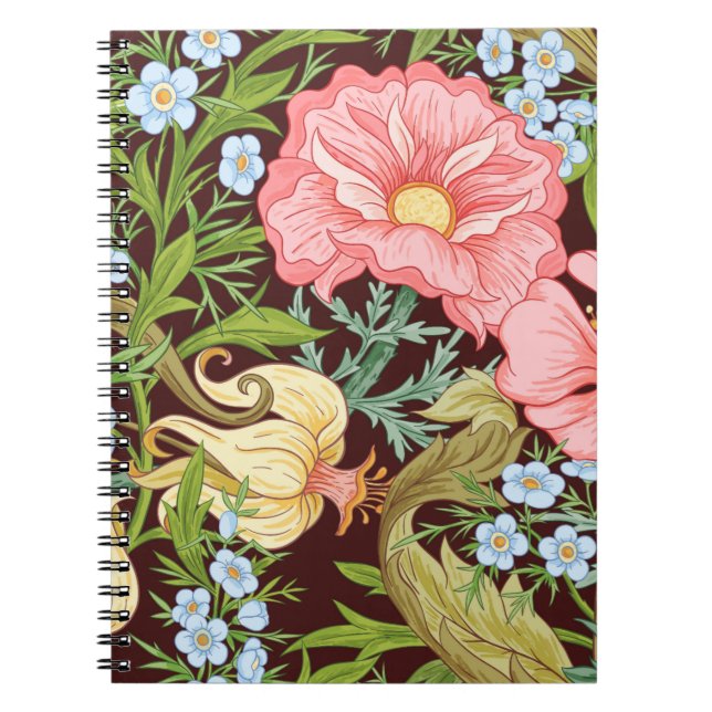 Floral Seamless pattern, background with In art no Notebook (Front)