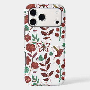 Floral seamless pattern birds and butterflies
