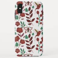Floral seamless pattern birds and butterflies