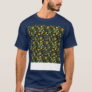 Floral Seamless Pattern Boho Flower Pretty Rose Wi T-Shirt