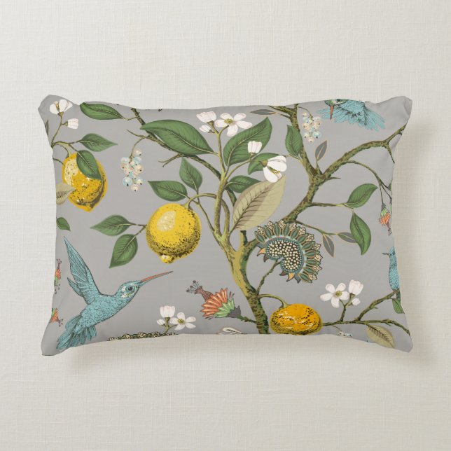 Floral seamless pattern. Botanical wallpaper. Plan Accent Pillow (Front)