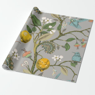 Floral seamless pattern. Botanical wrapping paper. Paper