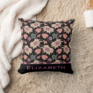 Floral seamless pattern colourful personalized nam throw pillow