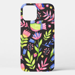 Floral seamless pattern design. Spring flowers and iPhone 12 Case