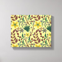 Floral seamless pattern flowers, leaves, branches