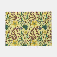 Floral seamless pattern flowers, leaves, branches