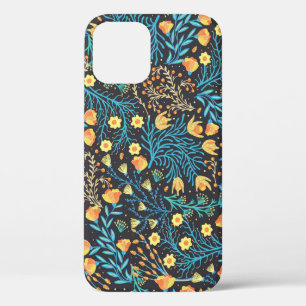 Floral seamless pattern. Hand drawn creative flowe iPhone 12 Case