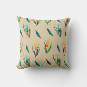 Floral seamless pattern made of stylized flowers a throw pillow