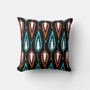 Floral seamless pattern retro fabric texture with throw pillow