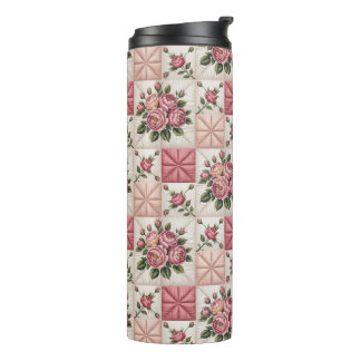 Floral Seamless Pattern, Roes Seamless Pattern Thermal Tumbler