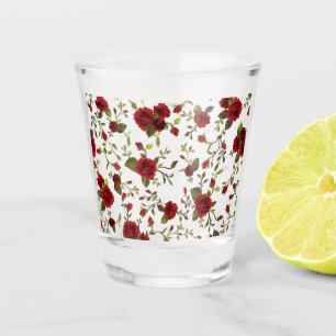 Floral seamless pattern shot glass