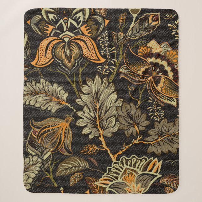 Floral seamless pattern, texture effect. Indian or Sherpa Blanket (Front)