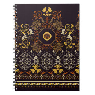 Floral seamless pattern. Vintage indian decorative Notebook