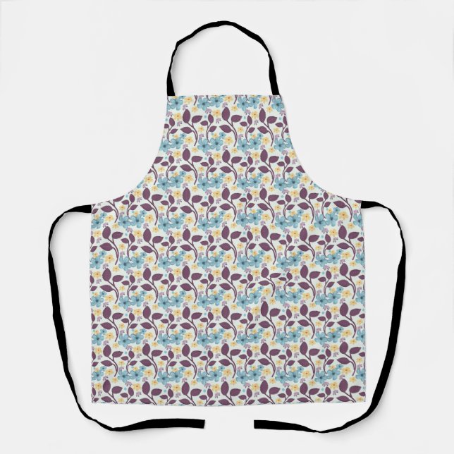  Floral Seamless Pattern | Vintage Style  Apron (Front)