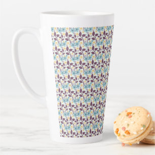  Floral Seamless Pattern   Vintage Style  Latte Mug