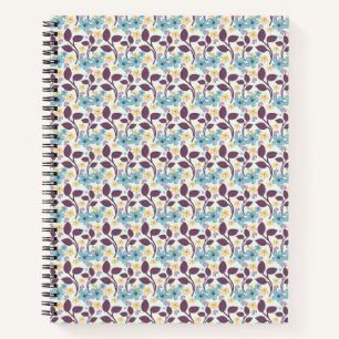 Floral Seamless Pattern Vintage Style Notebook