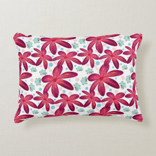 Floral Seamless Pattern   Watercolor Flower Repeat Accent Pillow