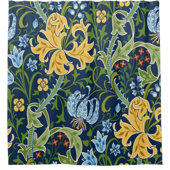 Floral seamless pattern with big flowers, lily and (Front)