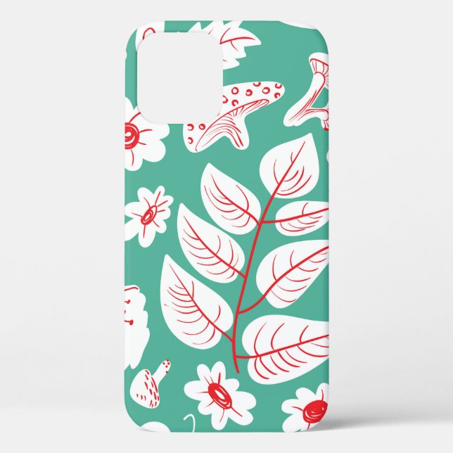 Floral seamless pattern with butterflies and bugs. Case-Mate iPhone case (Back)