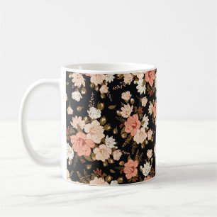 Floral seamless pattern with hibiscus. Floral back Coffee Mug