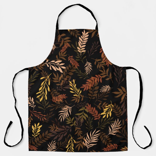 Floral seamless pattern with leaves. Seamless patt Apron (Front)