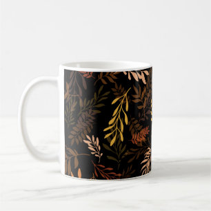 Floral seamless pattern with leaves. Seamless patt Coffee Mug