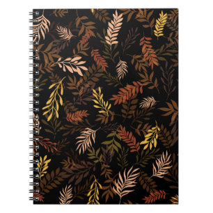 Floral seamless pattern with leaves. Seamless patt Notebook