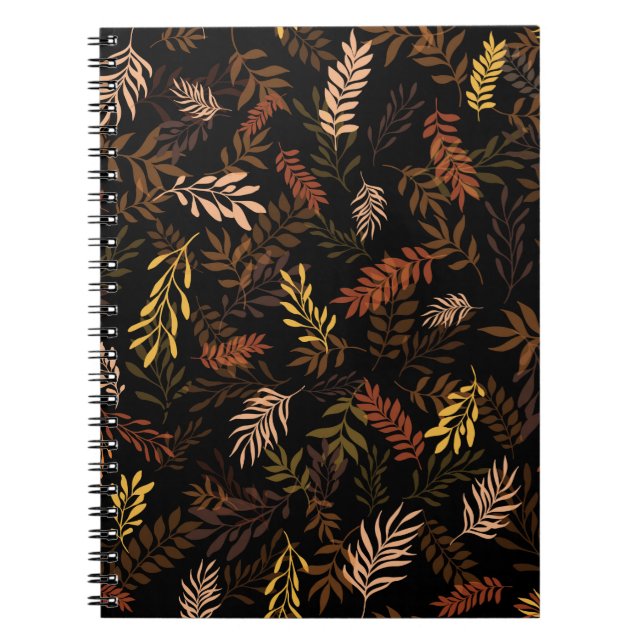 Floral seamless pattern with leaves. Seamless patt Notebook (Front)