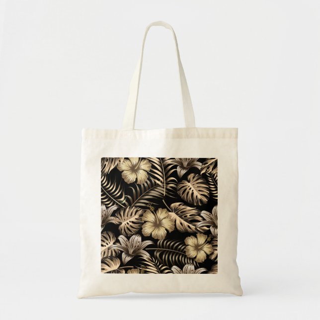Floral Seamless Pattern with Leaves. Tote Bag (Front)