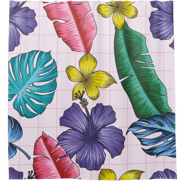 Floral seamless pattern with leaves. tropical back (Front)