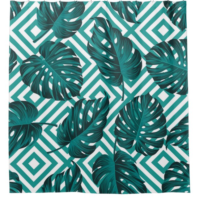 Floral seamless pattern with leaves. tropical back (Front)