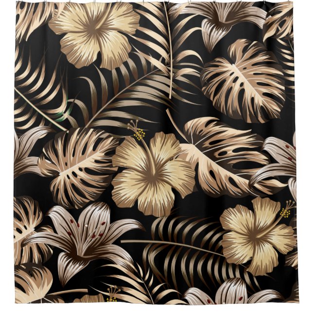 Floral seamless pattern with leaves. tropical back (Front)
