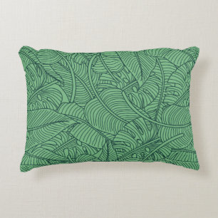 Floral seamless pattern with leaves. tropical back accent pillow