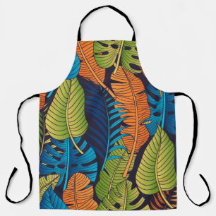 Floral seamless pattern with leaves. tropical back apron