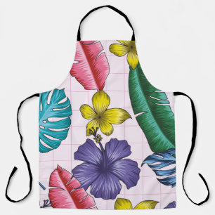 Floral seamless pattern with leaves. tropical back apron