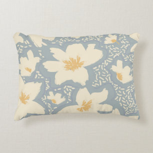 Floral seamless pattern with lines and abstract ha accent pillow