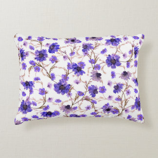 Floral seamless pattern with marigold flowers accent pillow