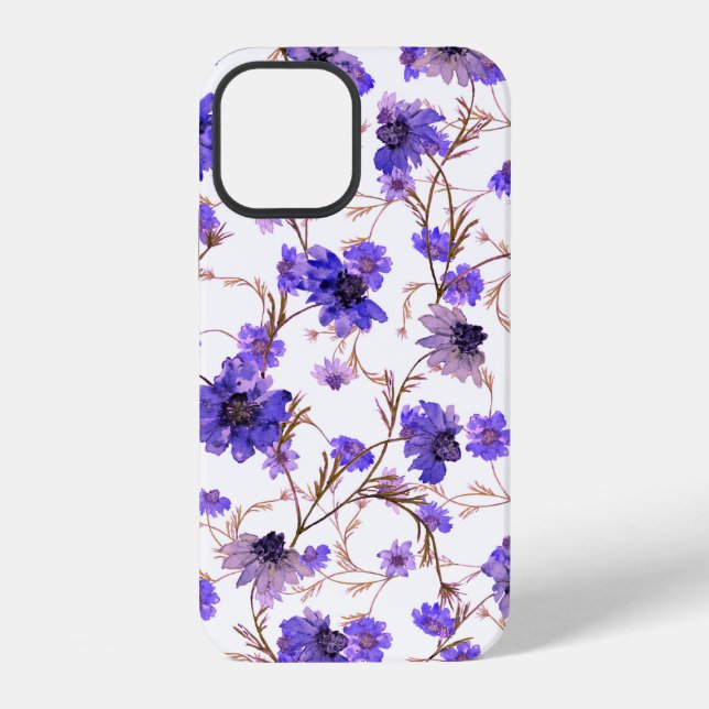 Floral seamless pattern with marigold flowers iPhone case (Back)