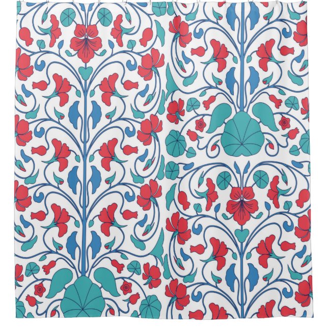 Floral seamless pattern with nasturtium flowers. A (Front)
