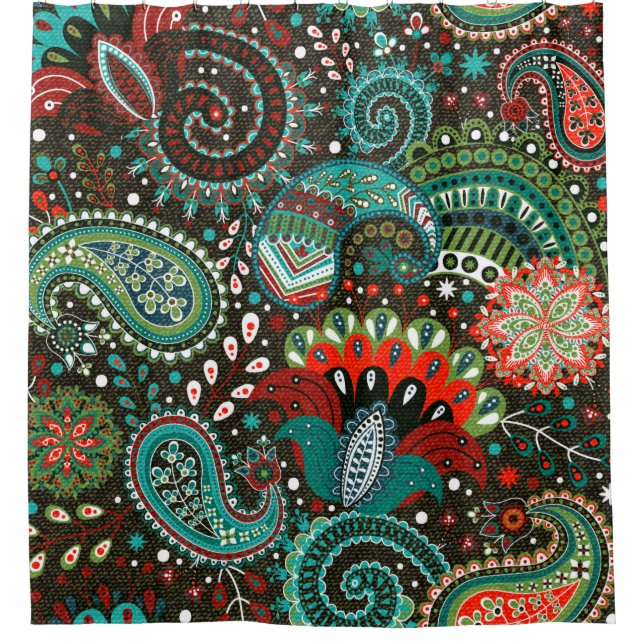 Floral seamless pattern with paisley elements (Front)