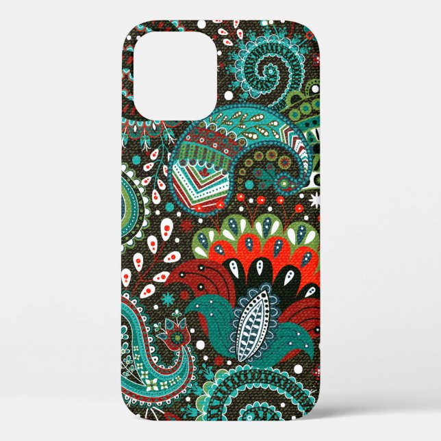 Floral seamless pattern with paisley elements Case-Mate iPhone case (Back)