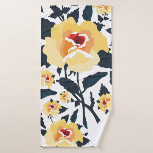 Floral seamless pattern with roses. seamless texti bath towel