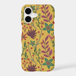 Floral seamless pattern yellow flowers and leaves