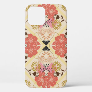 Floral seamless vintage pattern design. iPhone 12 case
