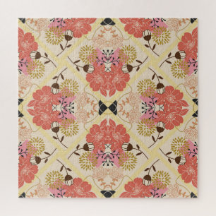 Floral seamless vintage pattern design. jigsaw puzzle