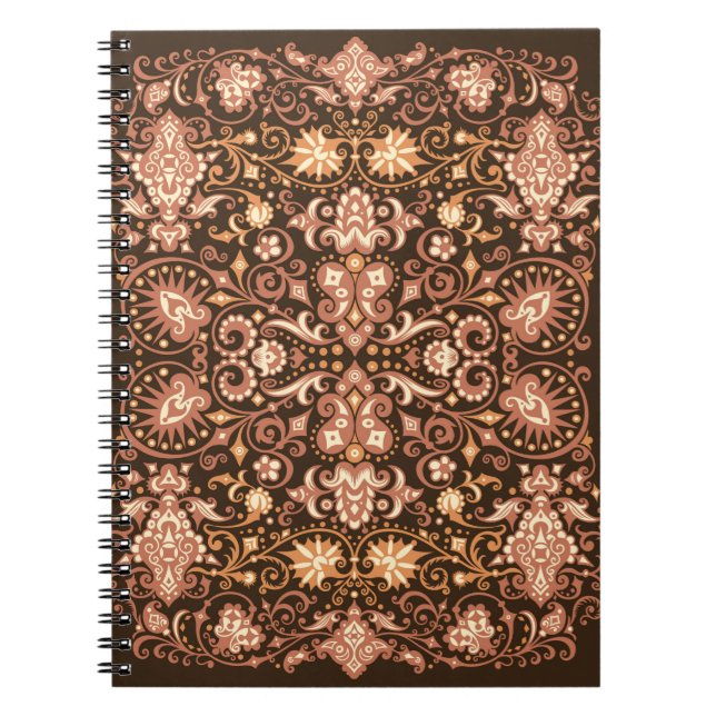 Floral seamless vintage tropical pattern backgroun notebook (Front)